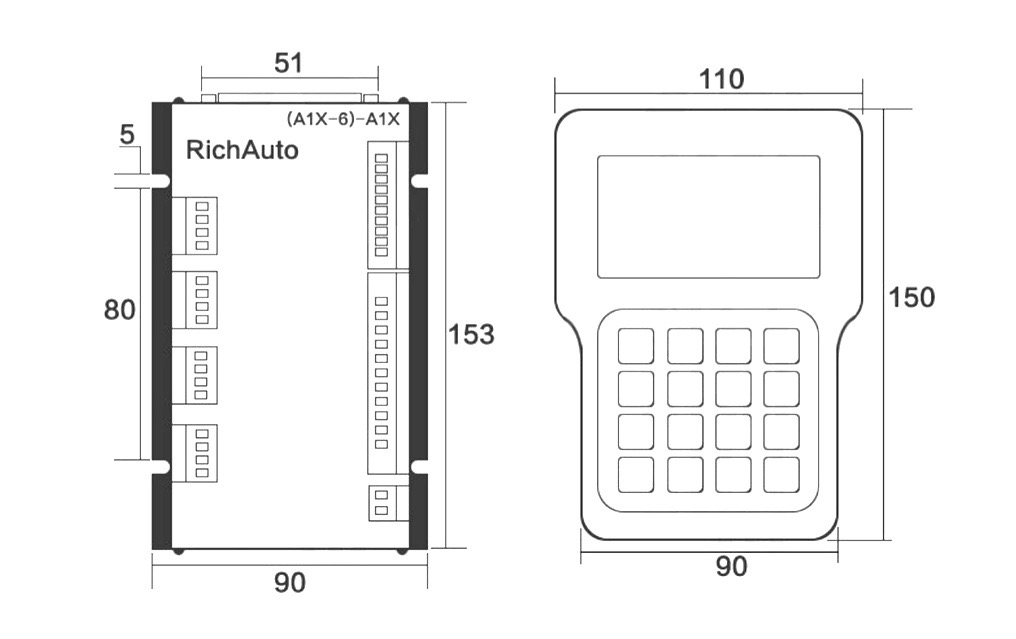 Система управления Rich Auto A11 3 осевая